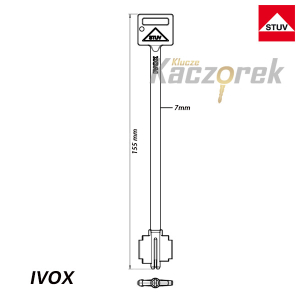 Zasuwowy 075 - Stuv IVOX 155 mm - klucz surowy